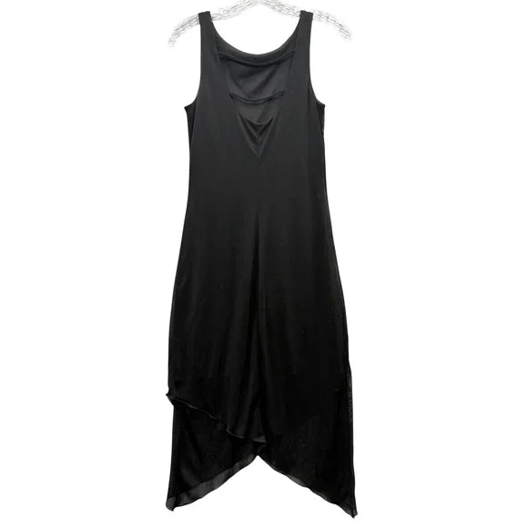 I.N. San Francisco Y2K Black Floral Fairycore Indie Midi Dress Elegant S - Picture 2 of 6